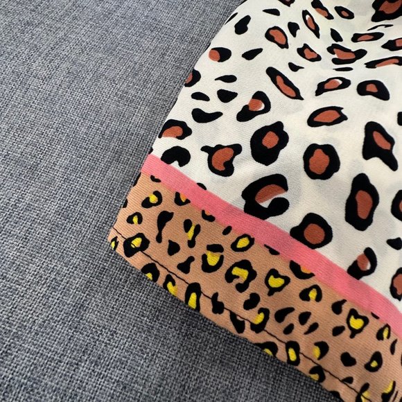 MOD On Trend Cheetah Strapless Top Small Ivory Brown Black Elastic Brand New - Picture 5 of 12